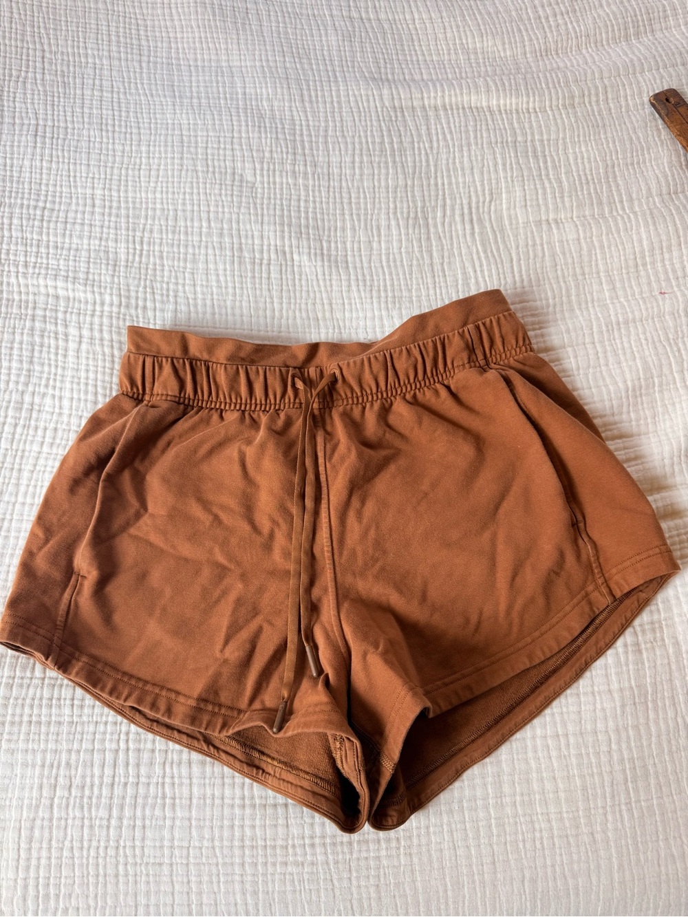 lululemon athletica High-Waist Drawstring Shorts in Rust